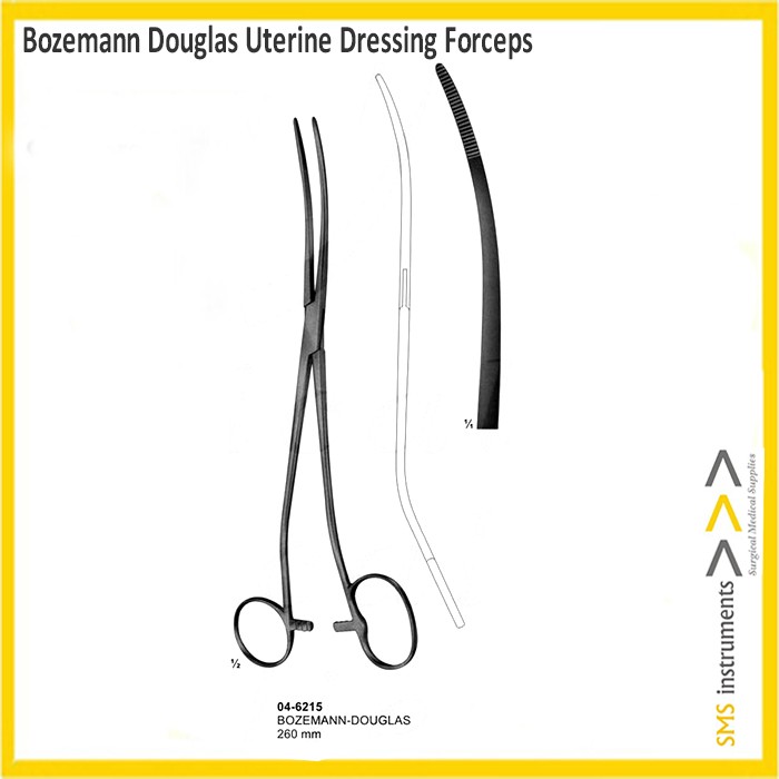 Bozemann Douglas Uterine Dressing Forceps | SMS Surgical Instruments