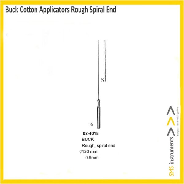 Buck Cotton Applicators Rough Spiral End