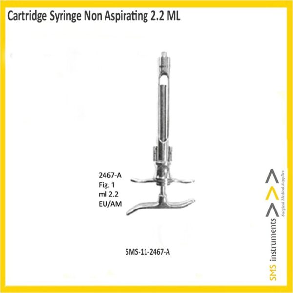 Cartridge Syringe Non Aspirating 2.2 ML