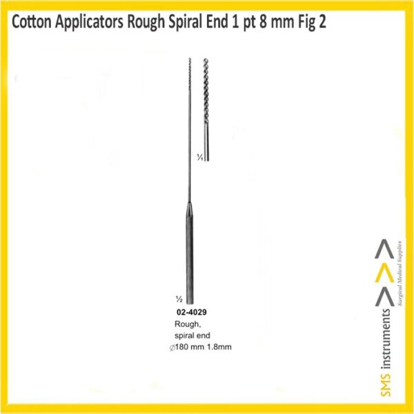 Cotton Applicators Rough Spiral End 1 pt 8 mm Fig 2