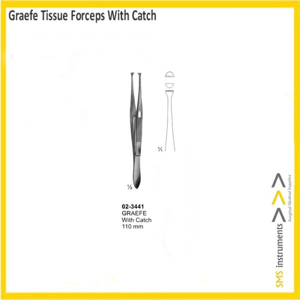 Graefe Tissue Forceps With Catch