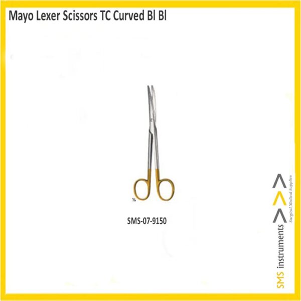 Mayo Lexer Scissors TC Curved Bl Bl