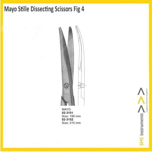 Mayo Stille Dissecting Scissors Curved