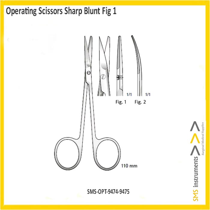 Operating Scissors Sharp Blunt Sms Ophthalmology Instruments