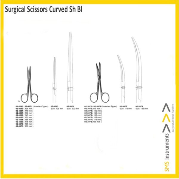 Surgical Scissors Curved Sh Bl