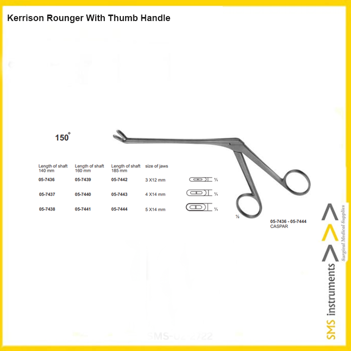 Kerrison Rongeur With Thumb Handle 150° Kerrison Rongeur With Thumb Handle 150°